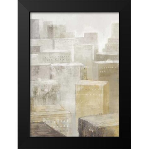 City Fog 2 Black Modern Wood Framed Art Print by Roko, Ken