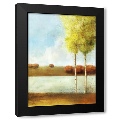 River Way 2 Black Modern Wood Framed Art Print by Roko, Ken