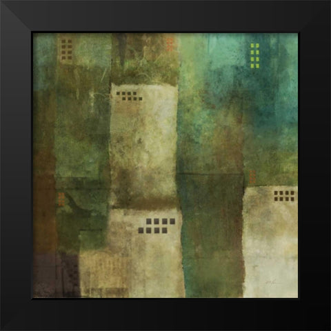 Verdant Harmony 1 Black Modern Wood Framed Art Print by Roko, Ken