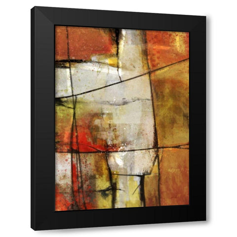 Flow 2 Black Modern Wood Framed Art Print with Double Matting by Roko, Ken