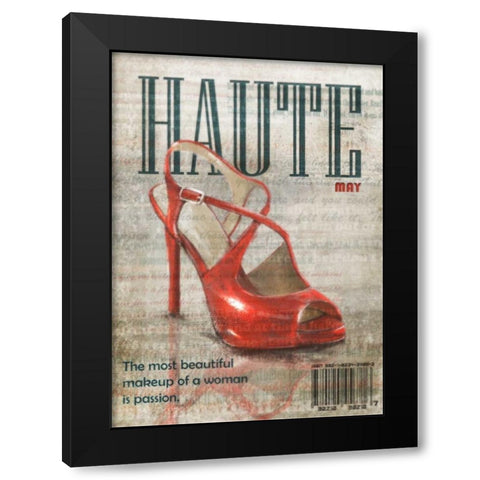 Haute Shoe 1 Black Modern Wood Framed Art Print by Roko, Ken
