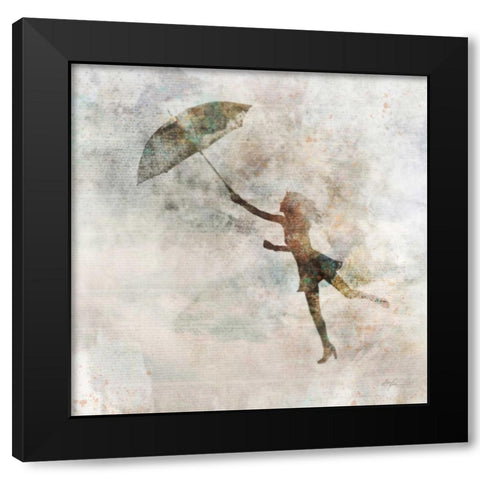 Rain Dance 2 Black Modern Wood Framed Art Print by Roko, Ken