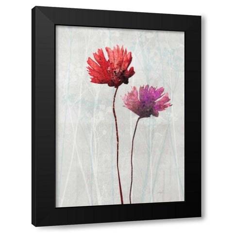 Blush Blooms 1 Black Modern Wood Framed Art Print by Roko, Ken
