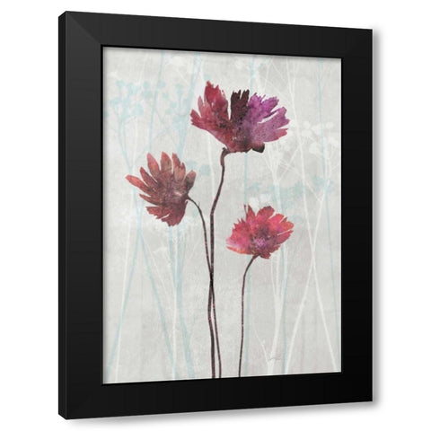 Blush Blooms 2 Black Modern Wood Framed Art Print by Roko, Ken