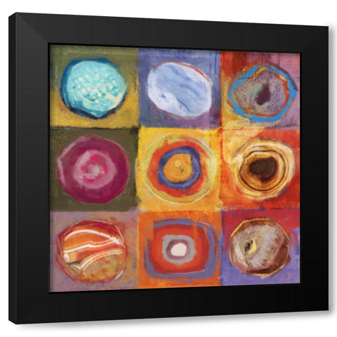 Side By Side 2 Black Modern Wood Framed Art Print by Roko, Ken