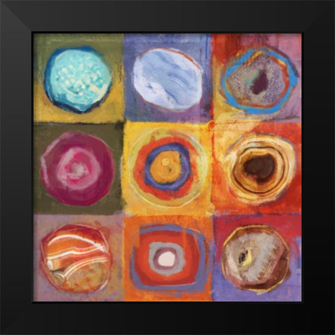 Side By Side 2 Black Modern Wood Framed Art Print by Roko, Ken