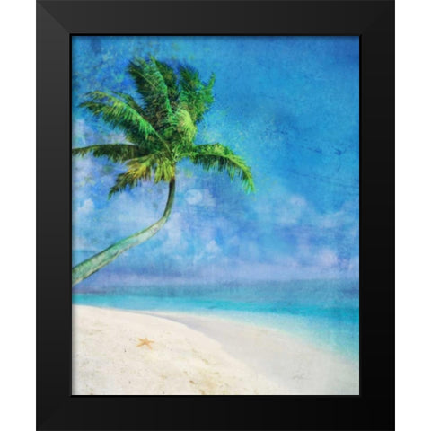 Palm Beach and Starfish Black Modern Wood Framed Art Print by Roko, Ken