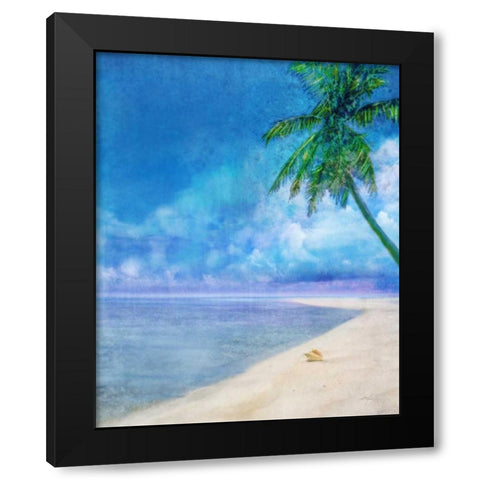Palm Beach and Shell Black Modern Wood Framed Art Print by Roko, Ken