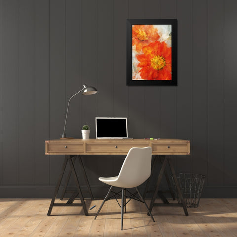 Tithonia Bloom 1 Black Modern Wood Framed Art Print by Roko, Ken