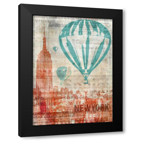 New York Travel Black Modern Wood Framed Art Print with Double Matting by Roko, Ken