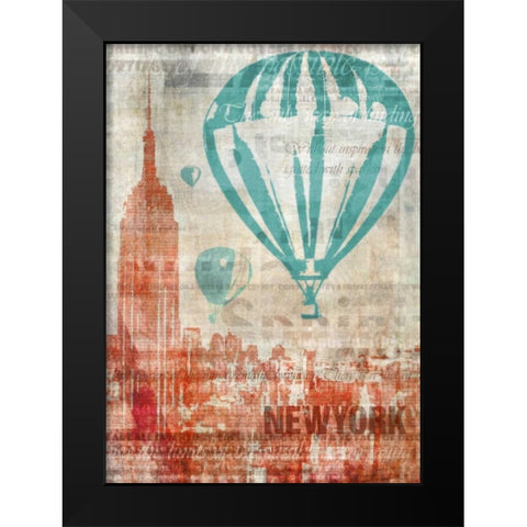 New York Travel Black Modern Wood Framed Art Print by Roko, Ken