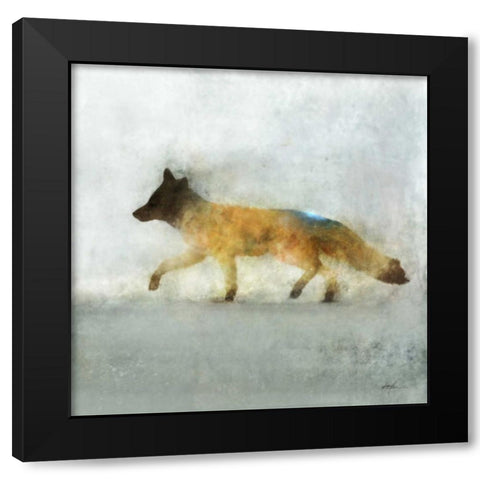Fox Hunt 1 Black Modern Wood Framed Art Print by Roko, Ken