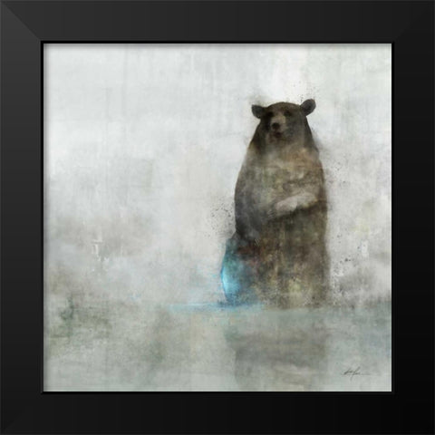 Friendly Bear 1 Black Modern Wood Framed Art Print by Roko, Ken
