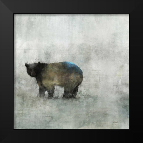 Friendly Bear 2 Black Modern Wood Framed Art Print by Roko, Ken