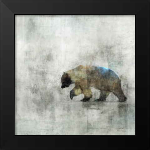 Bear Spring Black Modern Wood Framed Art Print by Roko, Ken