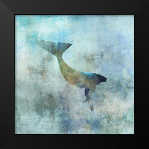 Ocean Whale 3 Black Modern Wood Framed Art Print by Roko, Ken