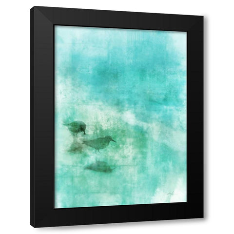 Seashore Stroll 1 Black Modern Wood Framed Art Print by Roko, Ken