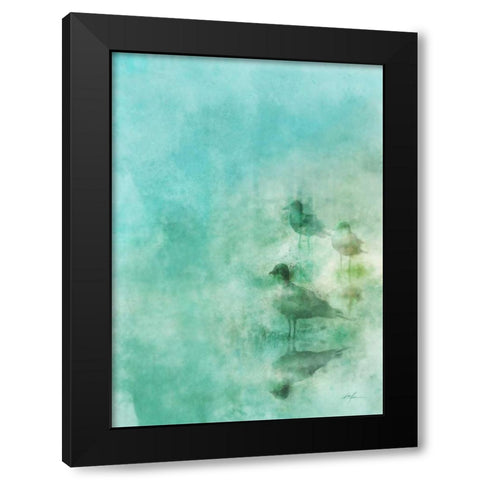 Seashore Stroll 2 Black Modern Wood Framed Art Print with Double Matting by Roko, Ken