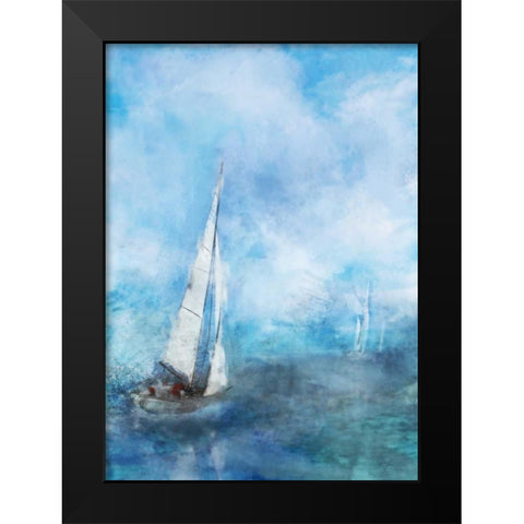 Sailing Sea 1 Black Modern Wood Framed Art Print by Roko, Ken