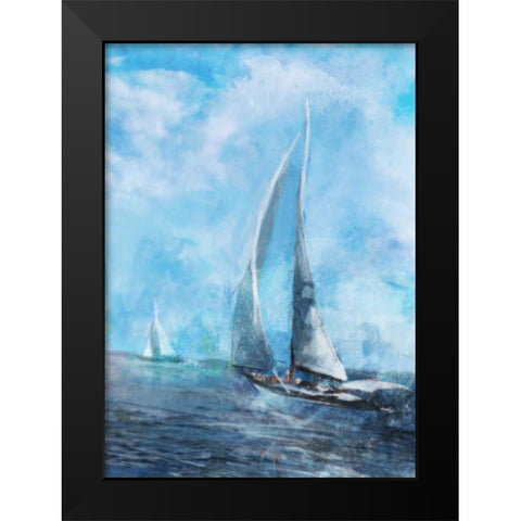Sailing Sea 2 Black Modern Wood Framed Art Print by Roko, Ken