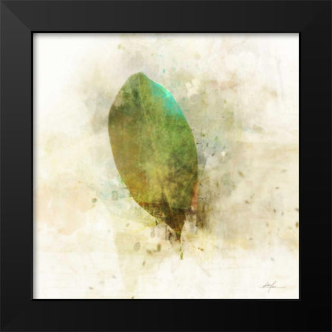 Falling Birch Leaf Black Modern Wood Framed Art Print by Roko, Ken