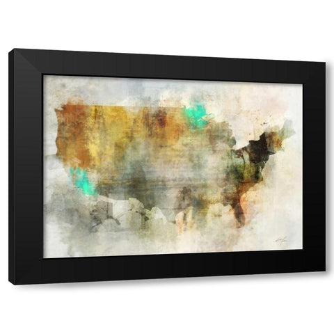Earth Tones USA Black Modern Wood Framed Art Print by Roko, Ken