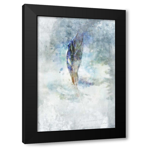 Celestial Feather 2 Black Modern Wood Framed Art Print by Roko, Ken