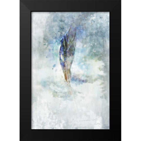 Celestial Feather 2 Black Modern Wood Framed Art Print by Roko, Ken