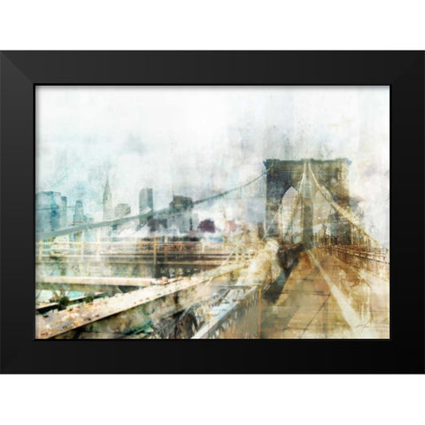Bridge Impression Black Modern Wood Framed Art Print by Roko, Ken