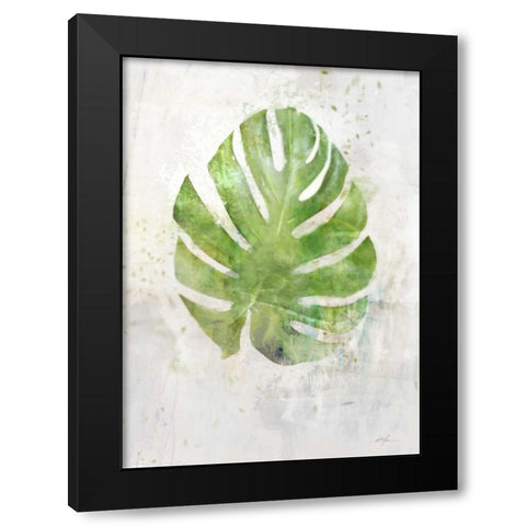 Textured Split Leaf Palm Black Modern Wood Framed Art Print with Double Matting by Roko, Ken