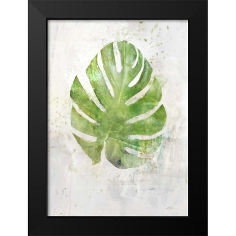 Textured Split Leaf Palm Black Modern Wood Framed Art Print by Roko, Ken