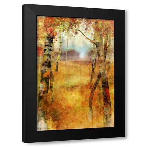 Splashes of Autumn Black Modern Wood Framed Art Print with Double Matting by Roko, Ken