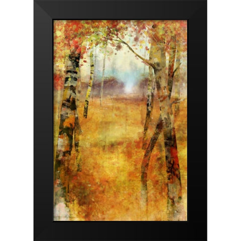 Splashes of Autumn Black Modern Wood Framed Art Print by Roko, Ken