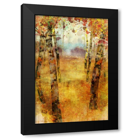 Splashes of Fall Black Modern Wood Framed Art Print by Roko, Ken