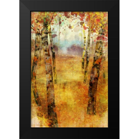 Splashes of Fall Black Modern Wood Framed Art Print by Roko, Ken