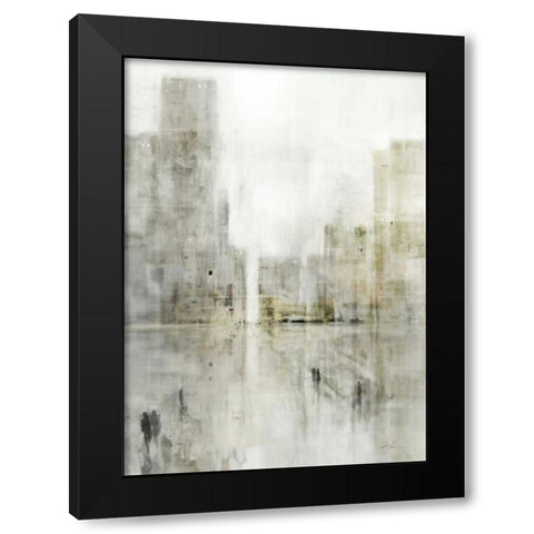City Path Black Modern Wood Framed Art Print with Double Matting by Roko, Ken