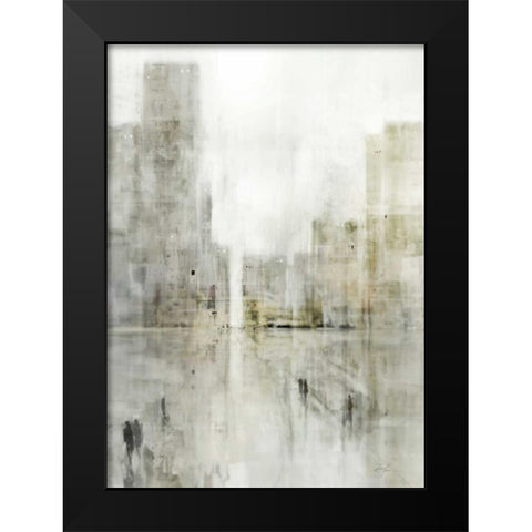 City Path Black Modern Wood Framed Art Print by Roko, Ken