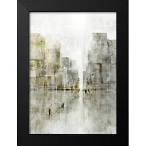 Urban Path Black Modern Wood Framed Art Print by Roko, Ken