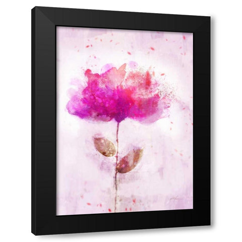 Bursting Floral Black Modern Wood Framed Art Print with Double Matting by Roko, Ken