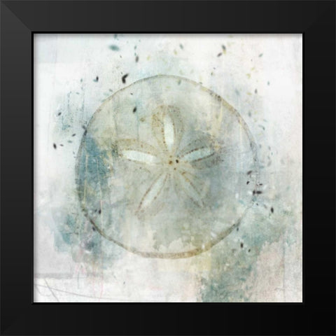 Coastal Mist Sand Dollar Black Modern Wood Framed Art Print by Roko, Ken