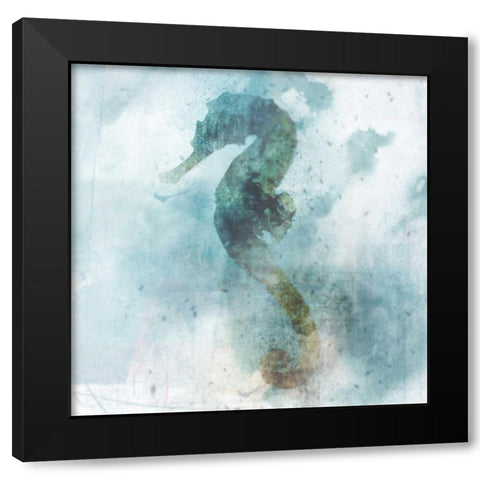Coatal Mist Seahorse Black Modern Wood Framed Art Print with Double Matting by Roko, Ken