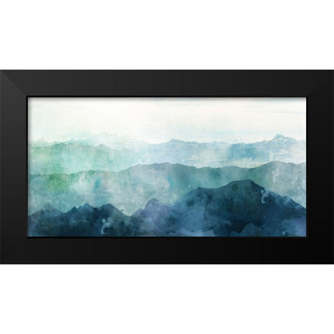 Blue Range Black Modern Wood Framed Art Print by Roko, Ken