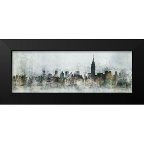 Big City Skyline Black Modern Wood Framed Art Print by Roko, Ken