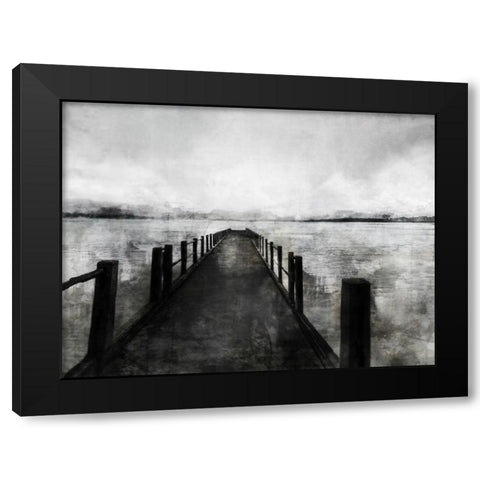Dark Pier Black Modern Wood Framed Art Print by Roko, Ken