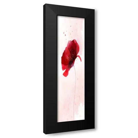 Rain Shower Poppy 3 Black Modern Wood Framed Art Print with Double Matting by Roko, Ken