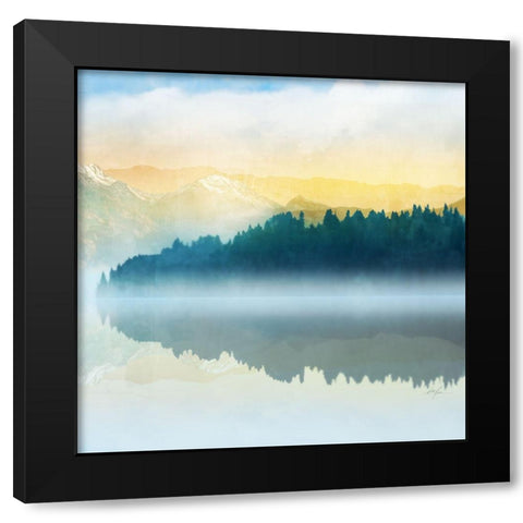 Mountain Lake 2 Black Modern Wood Framed Art Print by Roko, Ken