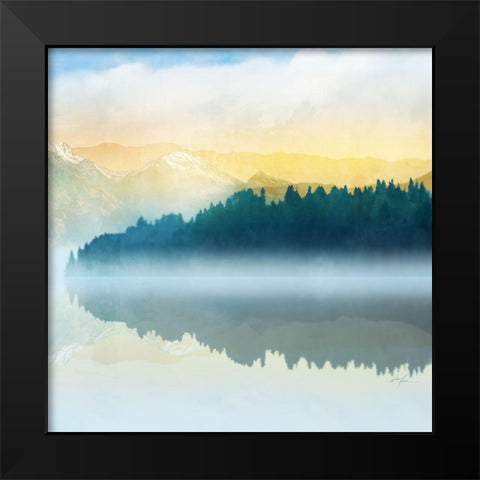 Mountain Lake 2 Black Modern Wood Framed Art Print by Roko, Ken