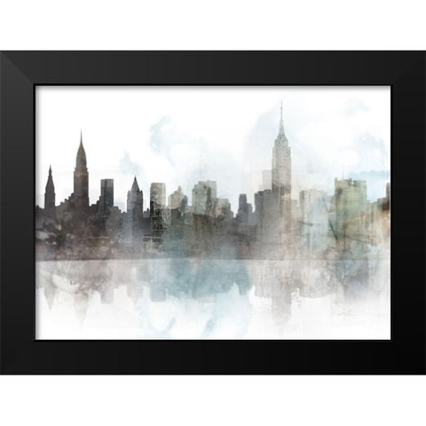 City Mood, NYC Black Modern Wood Framed Art Print by Roko, Ken