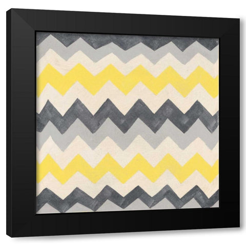 Exotic Textile 2 Black Modern Wood Framed Art Print by Grijalva, Tom