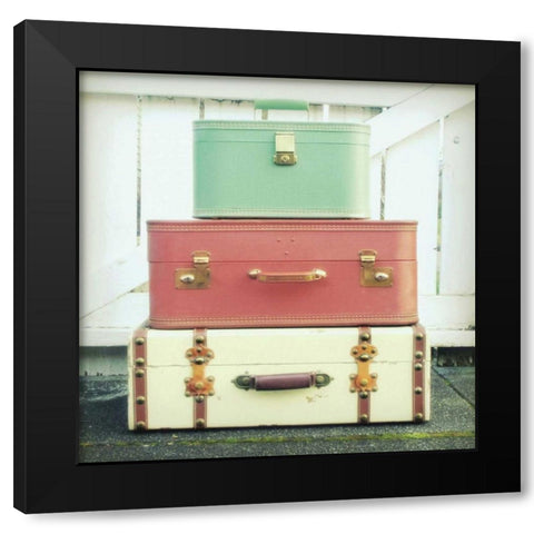 Journey In Red Black Modern Wood Framed Art Print by Dvorak, Vicki